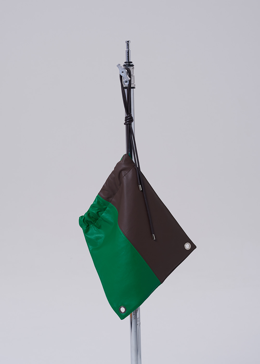 ColorBlock Faux-Leather Tote GR_BR