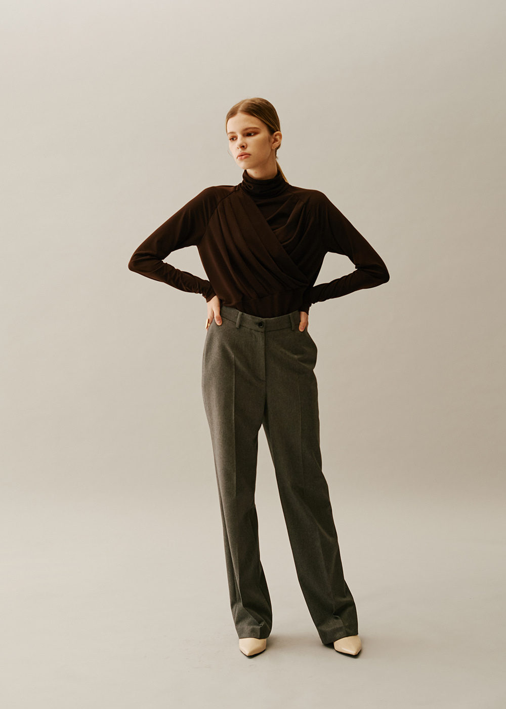 Straight Classical Pants GRAY